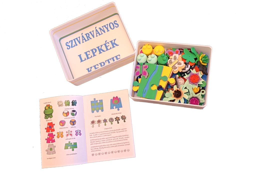 Szivárványos lepkék kertje társasjáték doboz
